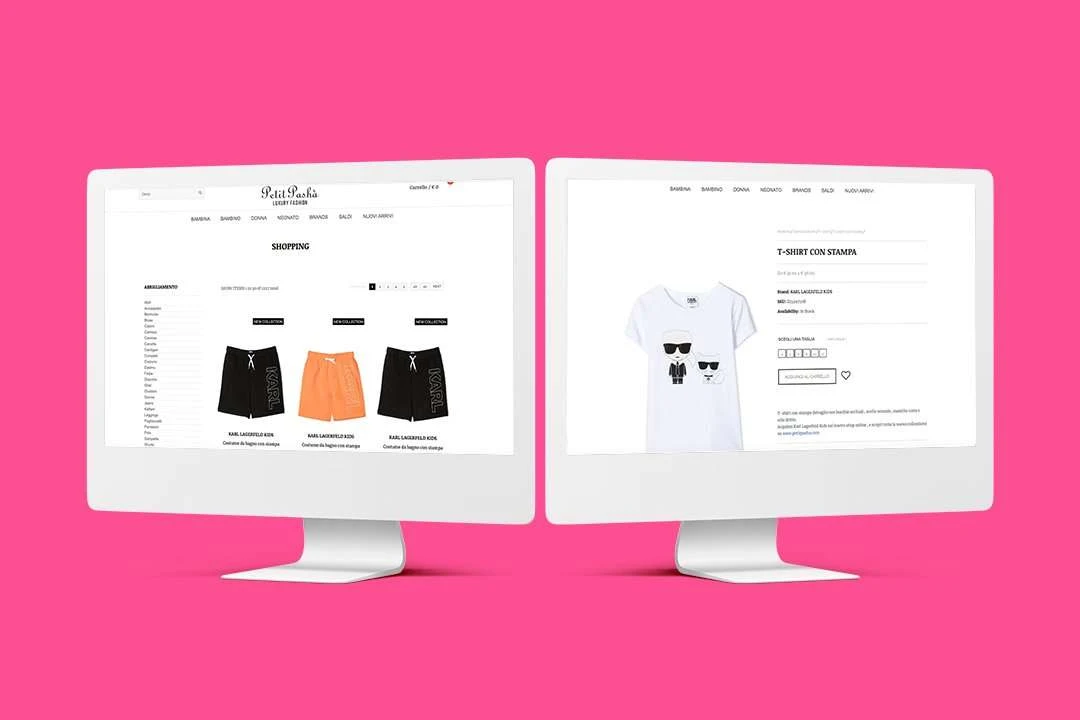 E-commerce Petit Pasha con ottimizzazione SEO e SEM