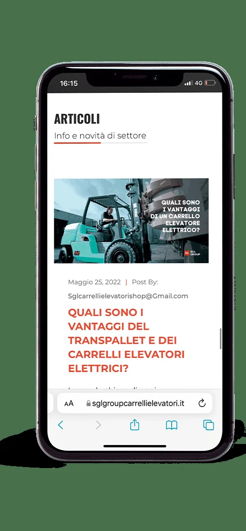 Sito web responsive SGL Group carrelli elevatori