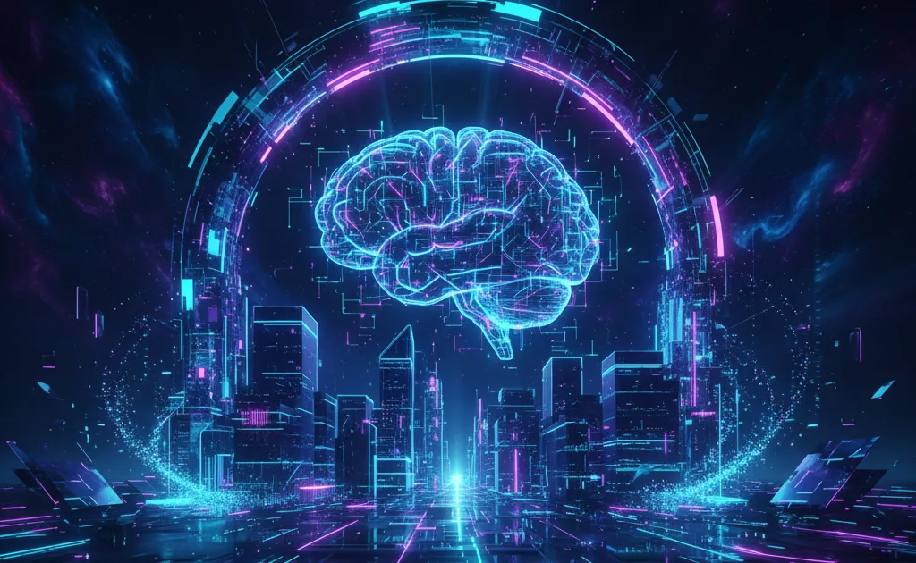 Professionista osserva risultati di ricerca generati dall’AI, tema AI Search 2026 per brand e PMI